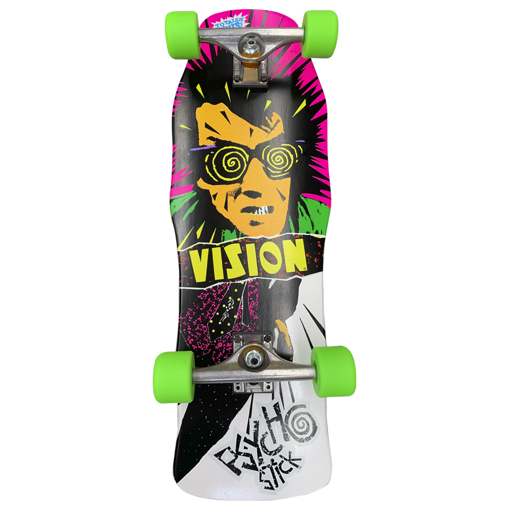 VISION PSYCHO STICK ORIGINAL WHITE CUSTOM COMPLETE - 10"x30"