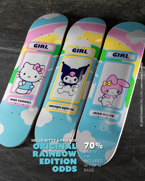 GIRL X HELLO KITTY & FRIENDS RAINBOW BLIND BAG DECK - 8.5"
