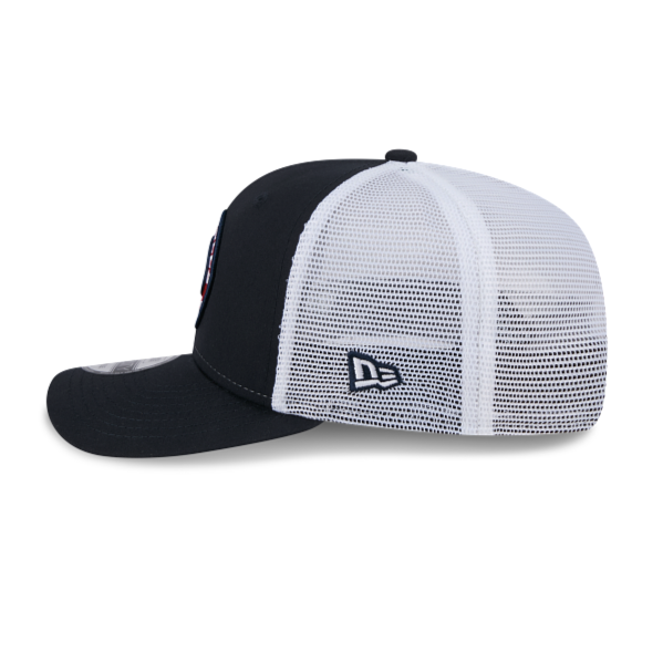 ANAHEIM ANGELS NEW ERA 9SEVENTY ADJUSTABLE NAVY SNAPBACK TRUCKER HAT