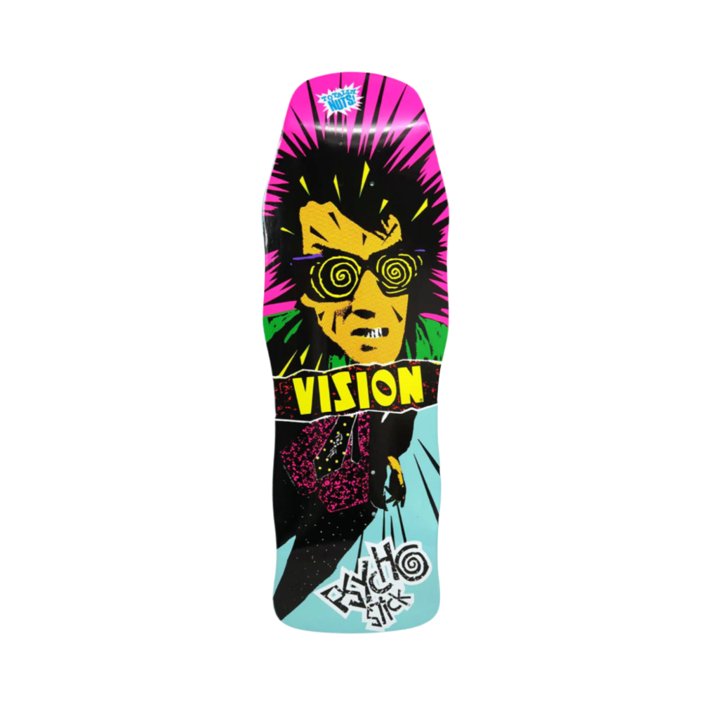 VISION PSYCHO STICK MODERN CONCAVE TURQUOISE DIP DECK- 10”x29.75”