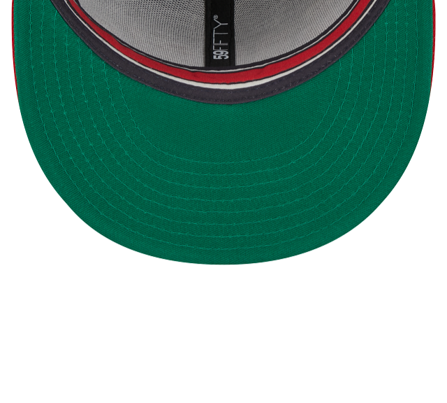 CALIFORNIA ANGELS NEW ERA 59FIFTY 2TONE RETRO SCRIPT NAVY/RED FITTED HAT