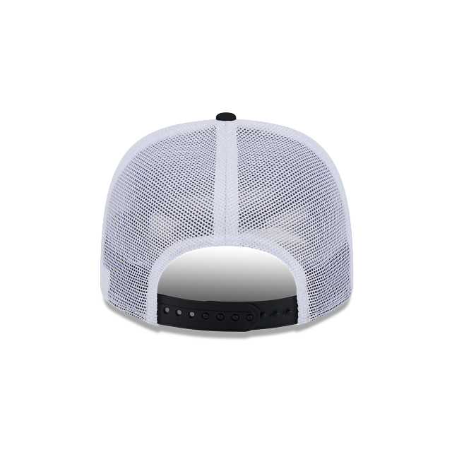 PITTSBURGH PENGUINS NEW ERA NHL 9SEVENTY BLACK ROPE TRUCKER SNAPBACK HAT