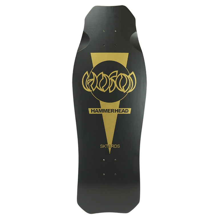 HOSOI OG HAMMERHEAD MATTE BLACK/GOLD DECK - 10.5" x 31"