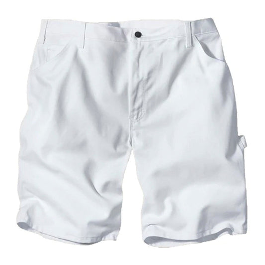 DICKIES RELAXED FIT PAINTER UTILITY SHORTS, 13" - WHITE