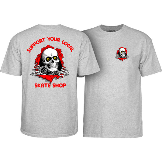 Powell Peralta 'Support Your Local Skate Shop' T-shirt - Grey