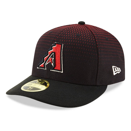 ARIZONA DIAMONDBACKS 59FIFTY NEW ERA LOW PRO RED AND BLACK FITTED HAT