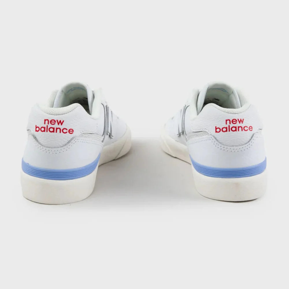 NEW BALANCE NUMERIC 574 VULC WHITE/BLUE SHOE- 574VWR