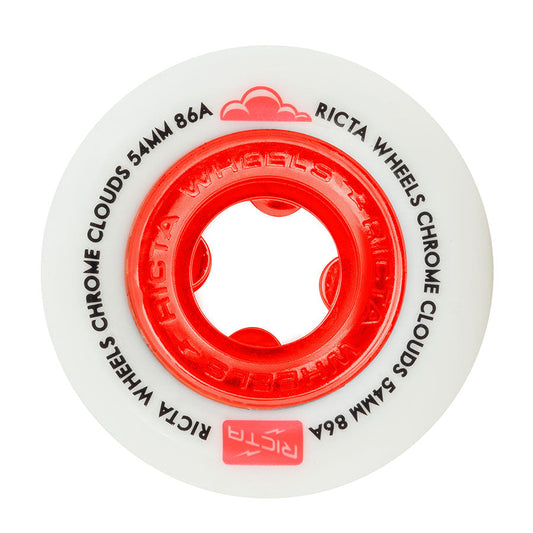 RICTA 54MM CHROME CLOUDS RED 86A WHEELS 4PK