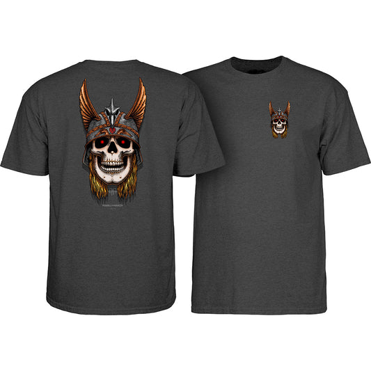 Powell Peralta Andy Anderson Skull T-shirt - Charcoal