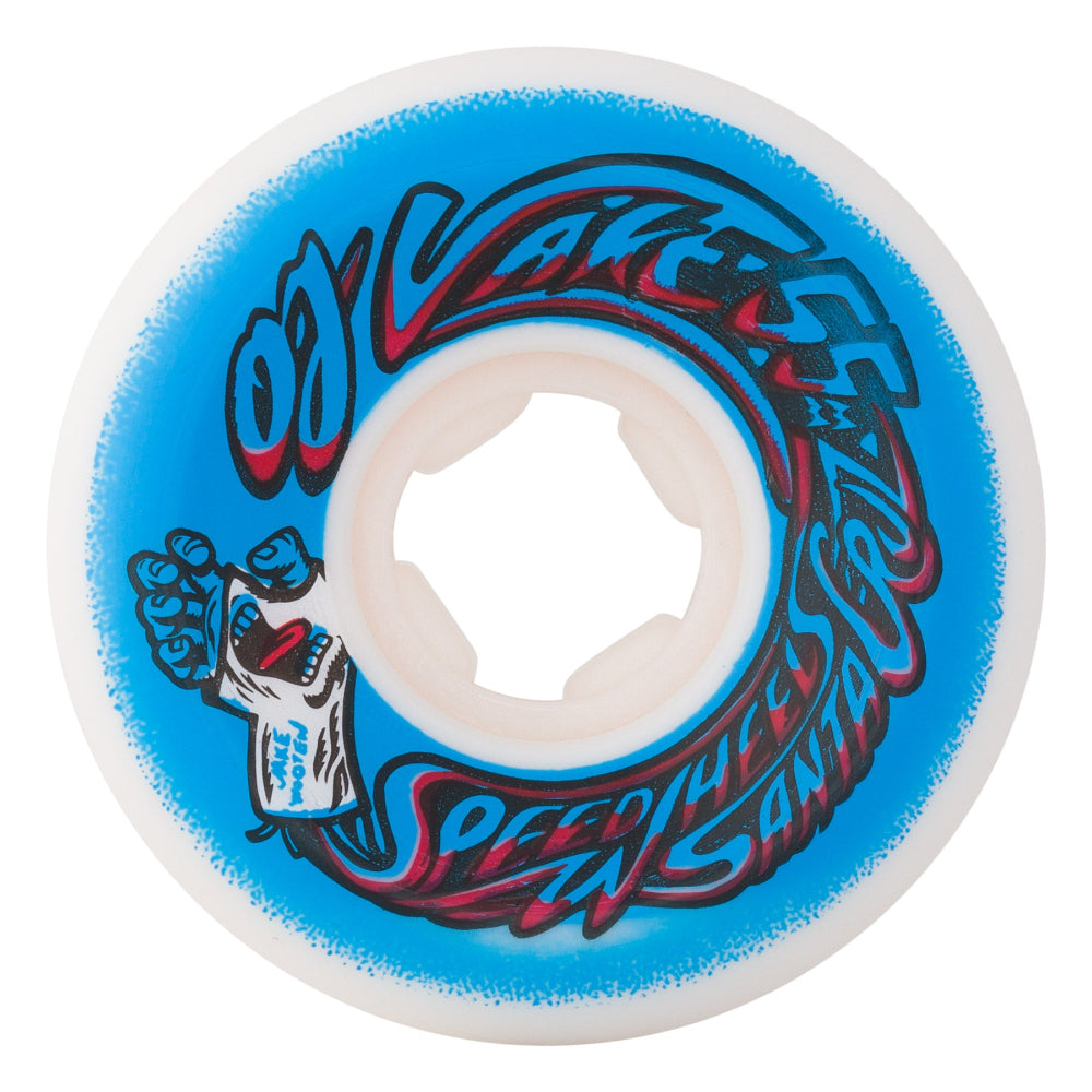 OJ 55MM WOOTEN SCREAMING CAST ELITE WHITE/BLUE HARDLINE 101A SKATEBOARD WHEELS 4PK