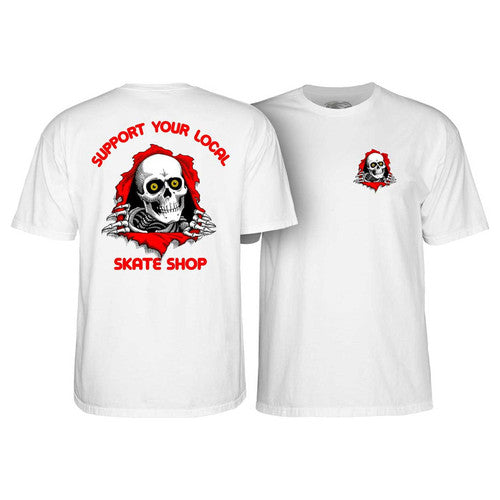 Powell Peralta 'Support Your Local Skate Shop' T-shirt - White