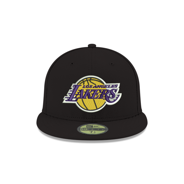LOS ANGELES LAKERS 59FIFTY NEW ERA BLACK TEAM COLORS FITTED HAT