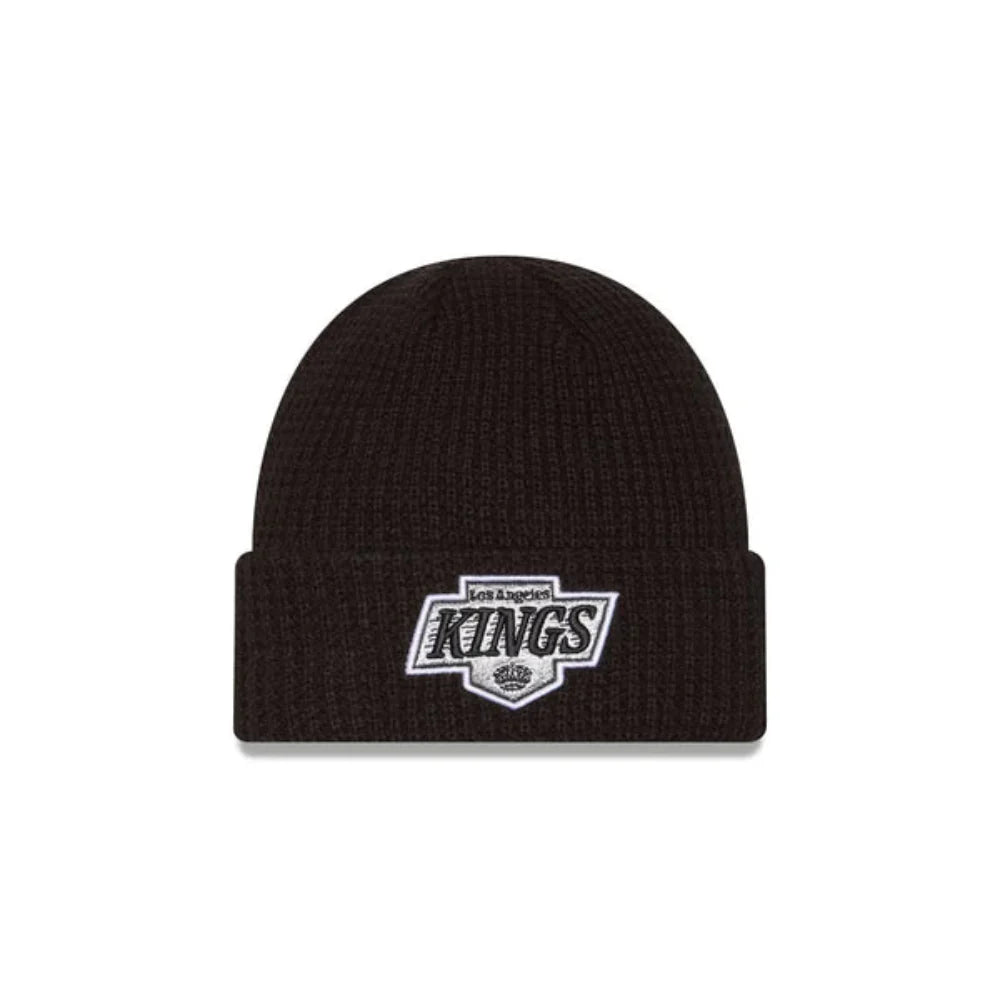 NEW ERA LOS ANGELES KINGS WAFFLE KNIT BLACK BEANIE