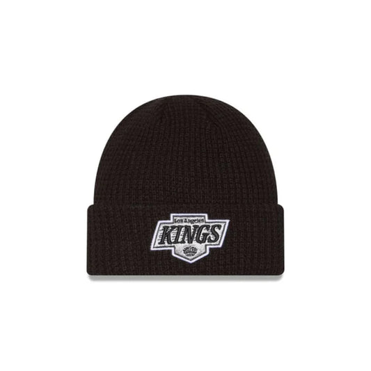 NEW ERA LOS ANGELES KINGS WAFFLE KNIT BLACK BEANIE