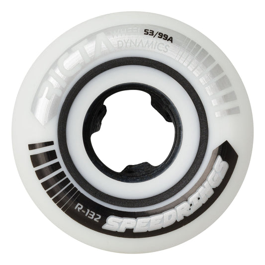 RICTA 53MM SPEEDRINGS WIDE 99A WHITE WITH BLACK WHEELS