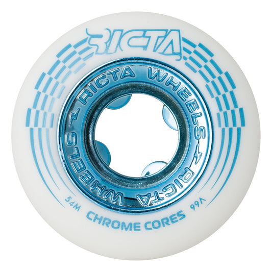 RICTA 53MM CHROME CORE WHITE TEAL 99A WHEELS