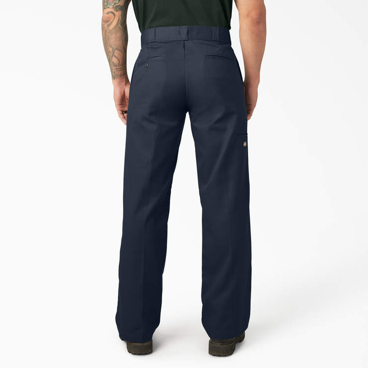 DICKIES LOOSE FIT DOUBLE KNEE TWILL WORK PANTS - DARK NAVY