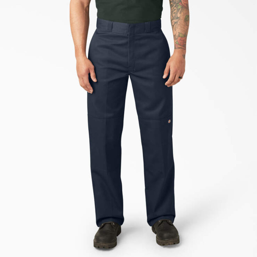 DICKIES LOOSE FIT DOUBLE KNEE TWILL WORK PANTS - DARK NAVY