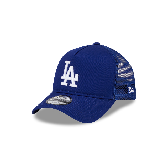 LOS ANGELES DODGERS 9FORTY A-FRAME NEW ERA BLUE TRUCKER SNAPBACK HAT