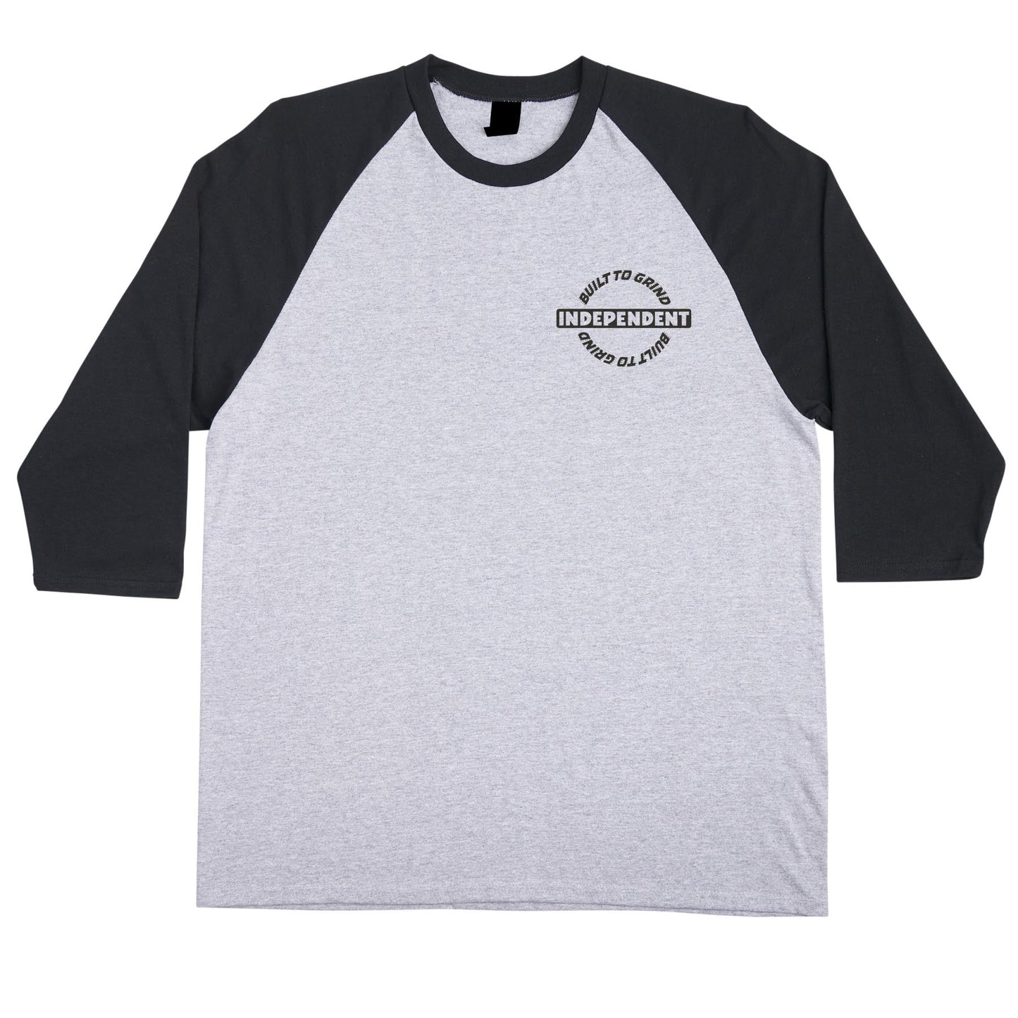 INDEPENDENT BAR-RIER 3/4 SLEEVE MIDWEIGHT T-SHIRT - BLACK / SPORT GREY