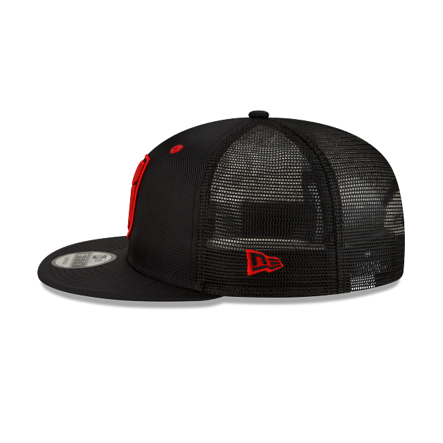 USA SOCCER NATIONAL TEAM 9FIFTY NEW ERA MESH TRUCKER BLACK/RED SNAPBACK HAT
