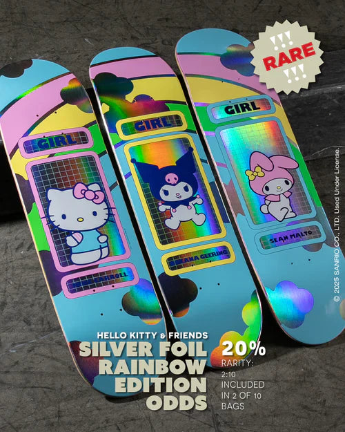 GIRL X HELLO KITTY & FRIENDS RAINBOW BLIND BAG DECK - 8.5"