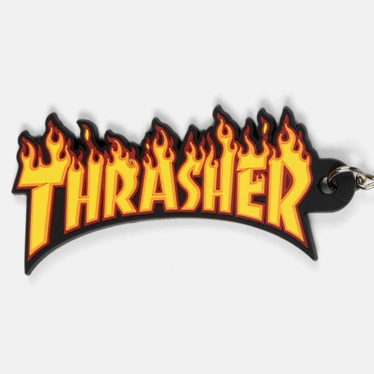 THRASHER FLAME LOGO KEYCHAIN