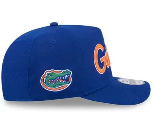 FLORIDA GATORS 9FIFTY A-FRAME NEW ERA NHL BLUE SCRIPT SNAPBACK HAT