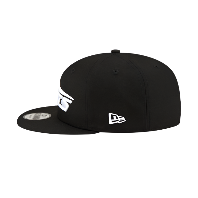 NEW YORK JETS 9FIFTY NEW ERA BLACK AND WHITE SNAPBACK HAT