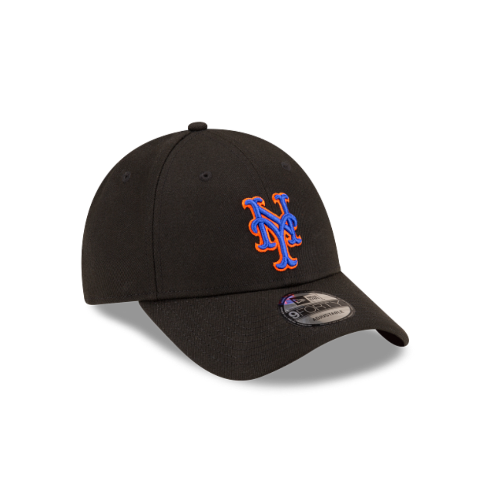 NEW YORK METS NEW ERA 9FORTY ADJUSTABLE BLACK HAT