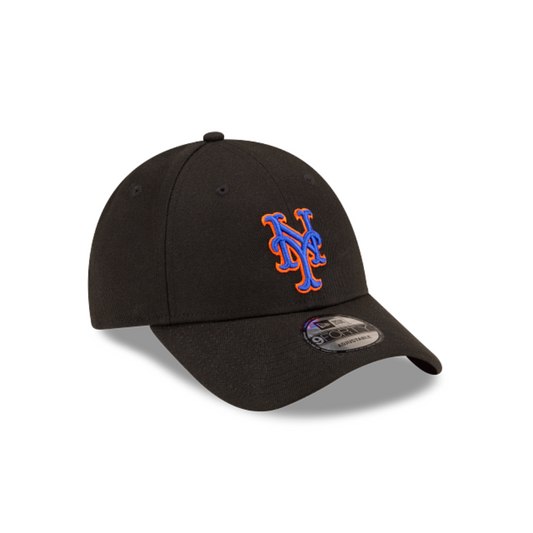 NEW YORK METS NEW ERA 9FORTY ADJUSTABLE BLACK HAT