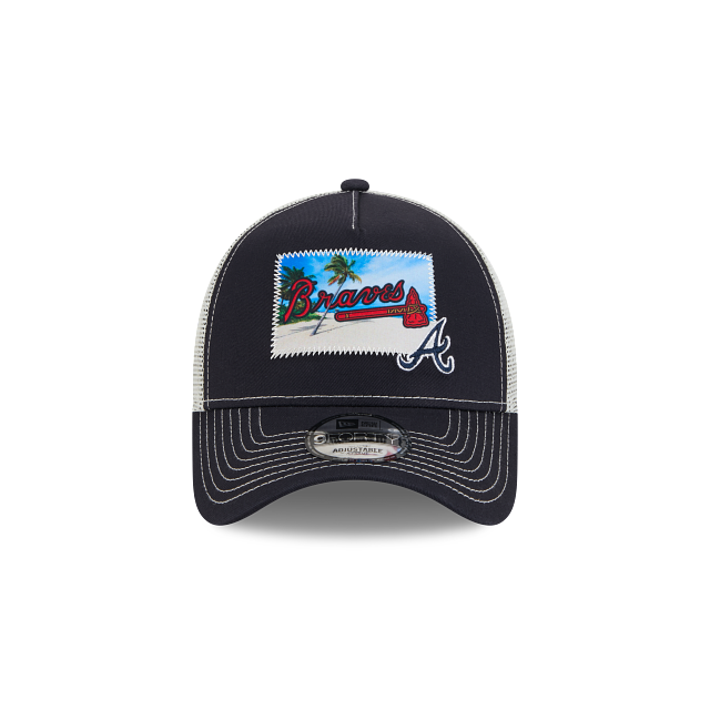 ATLANTA BRAVES 9FORTY A-FRAME PATCH TRUCKER SNAPBACK HAT