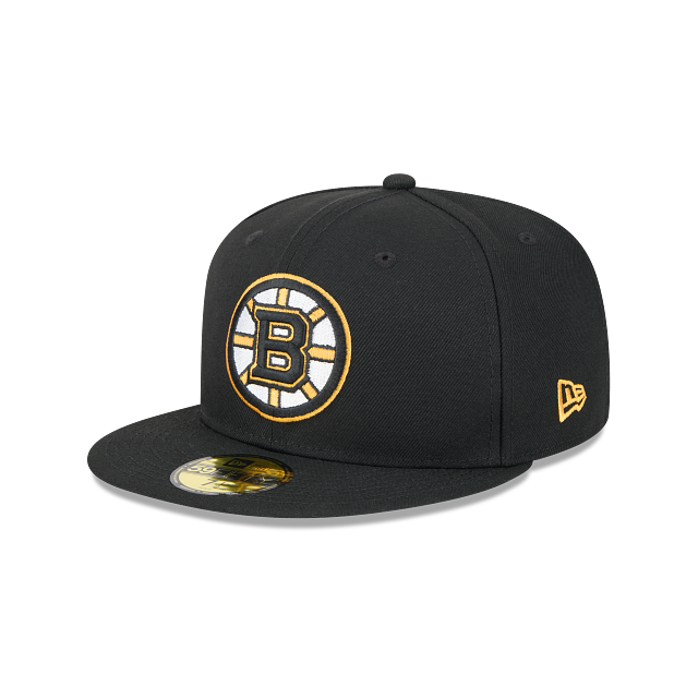 BOSTON BRUINS NEW ERA NHL 59FIFTY BLACK FITTED HAT