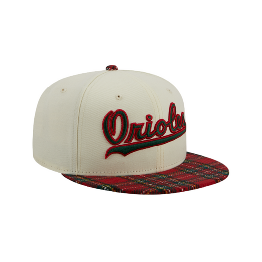 BALTIMORE ORIOLES 9FIFTY NEW ERA PLAID VISOR SNAPBACK HAT