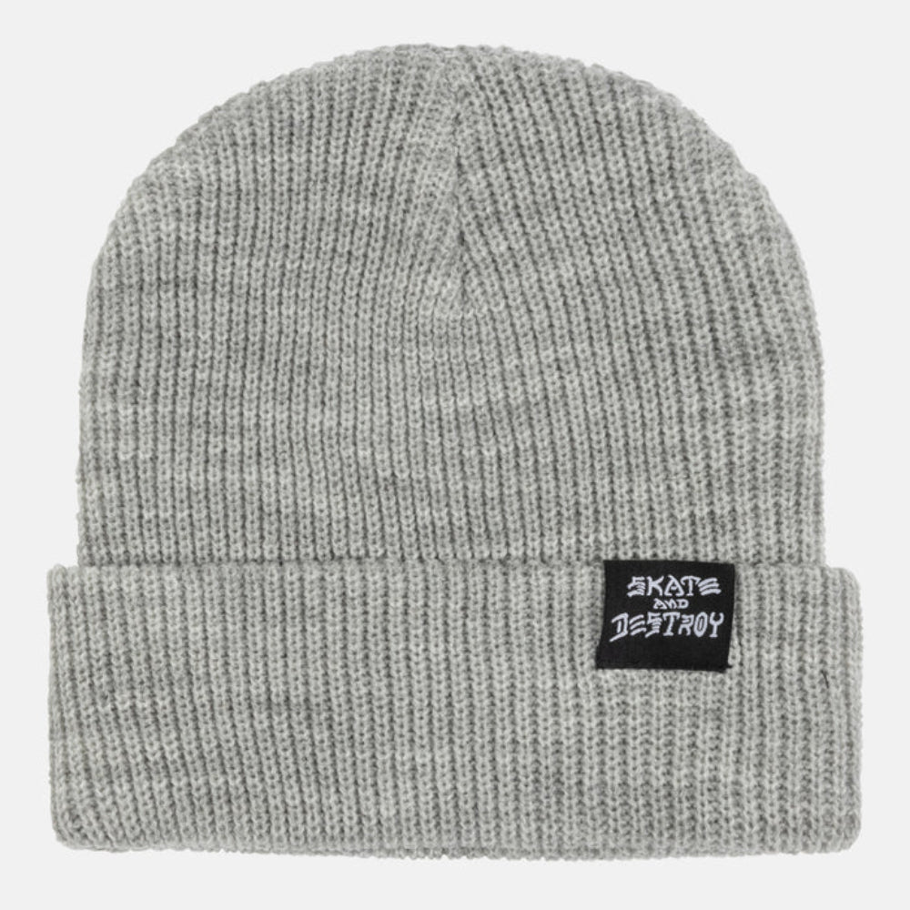 THRASHER SKATE & DESTROY BEANIE - GREY