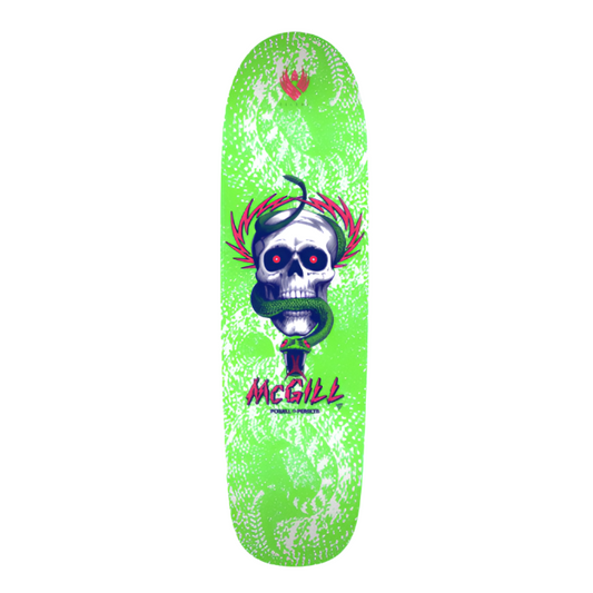 POWELL PERALTA MIKE MCGILL SKULL & SNAKE GREEN/WHITE FLIGHT DECK - 8.97"