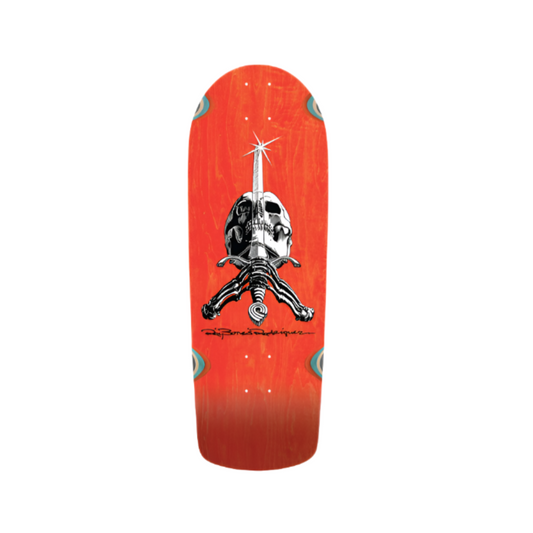 POWELL PERALTA SKULL & SWORD RAY RODRIGUEZ ORANGE STAIN DECK - 10 x 28.25