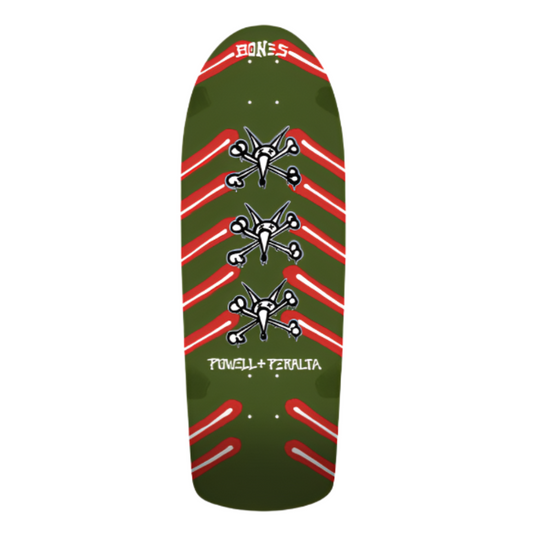 POWELL PERALTA OG RAT BONES OLIVE GREEN SKATEBOARD DECK - 10 x 30