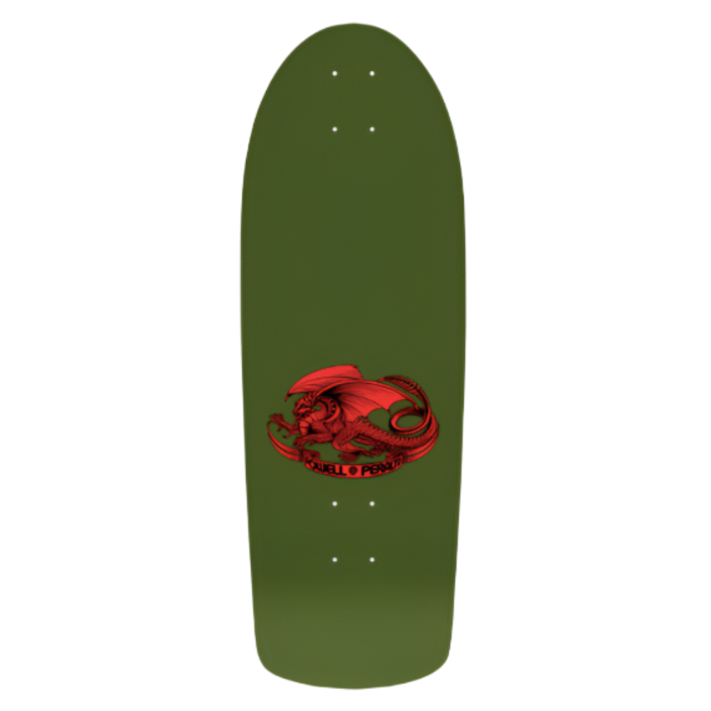 POWELL PERALTA OG RAT BONES OLIVE GREEN SKATEBOARD DECK - 10 x 30