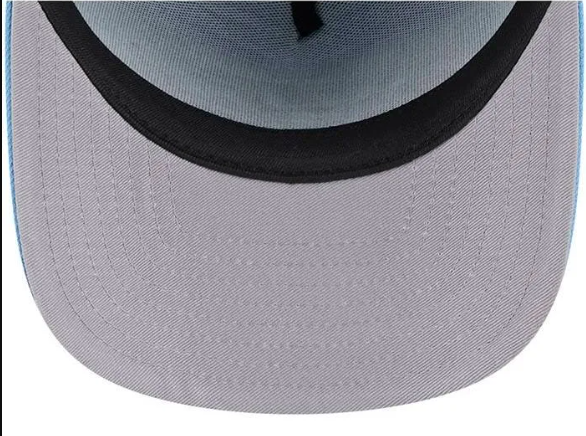 NORTH CAROLINA TARHEELS 9FIFTY A-FRAME NEW ERA NHL BLUE SCRIPT SNAPBACK HAT