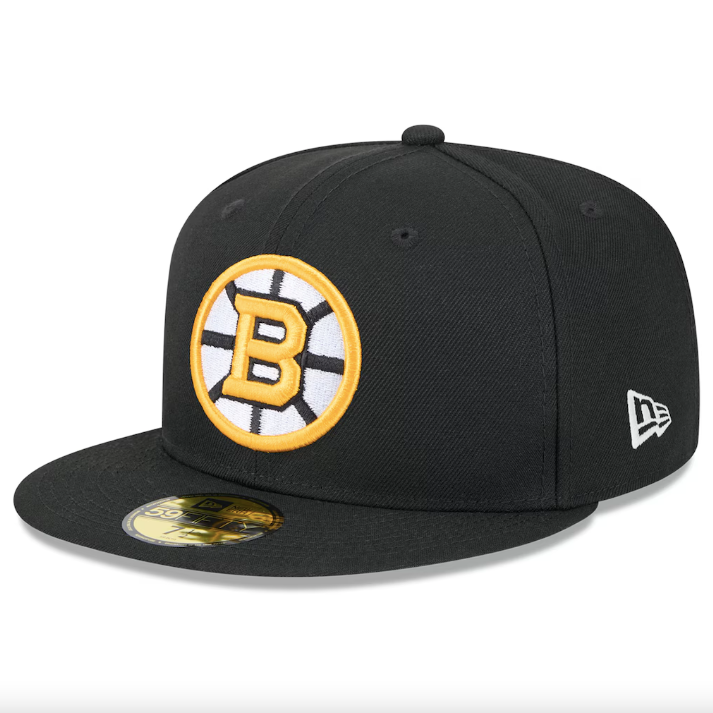 BOSTON BRUINS NEW ERA NHL 59FIFTY BLACK FITTED HAT