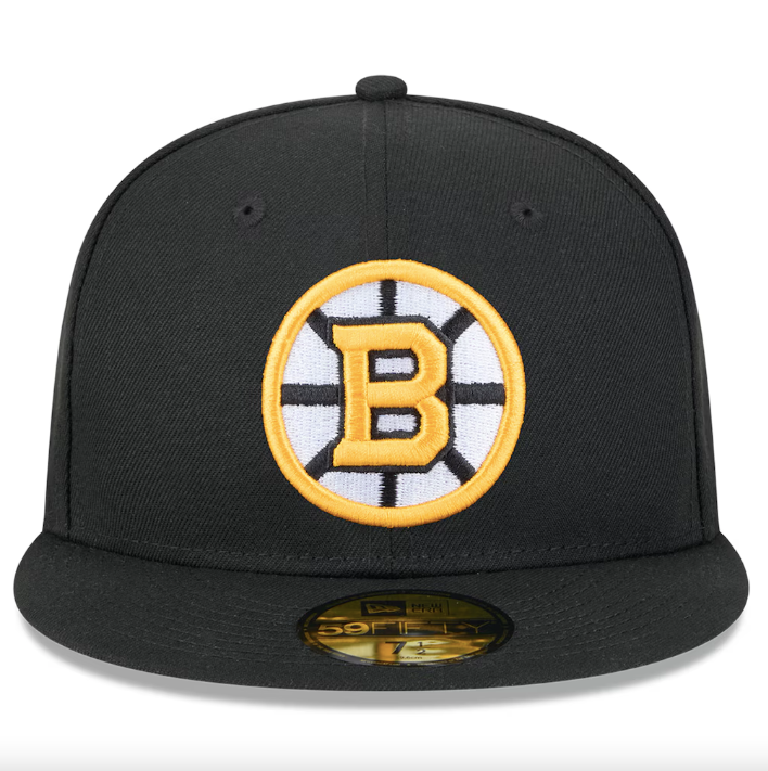 BOSTON BRUINS NEW ERA NHL 59FIFTY BLACK FITTED HAT