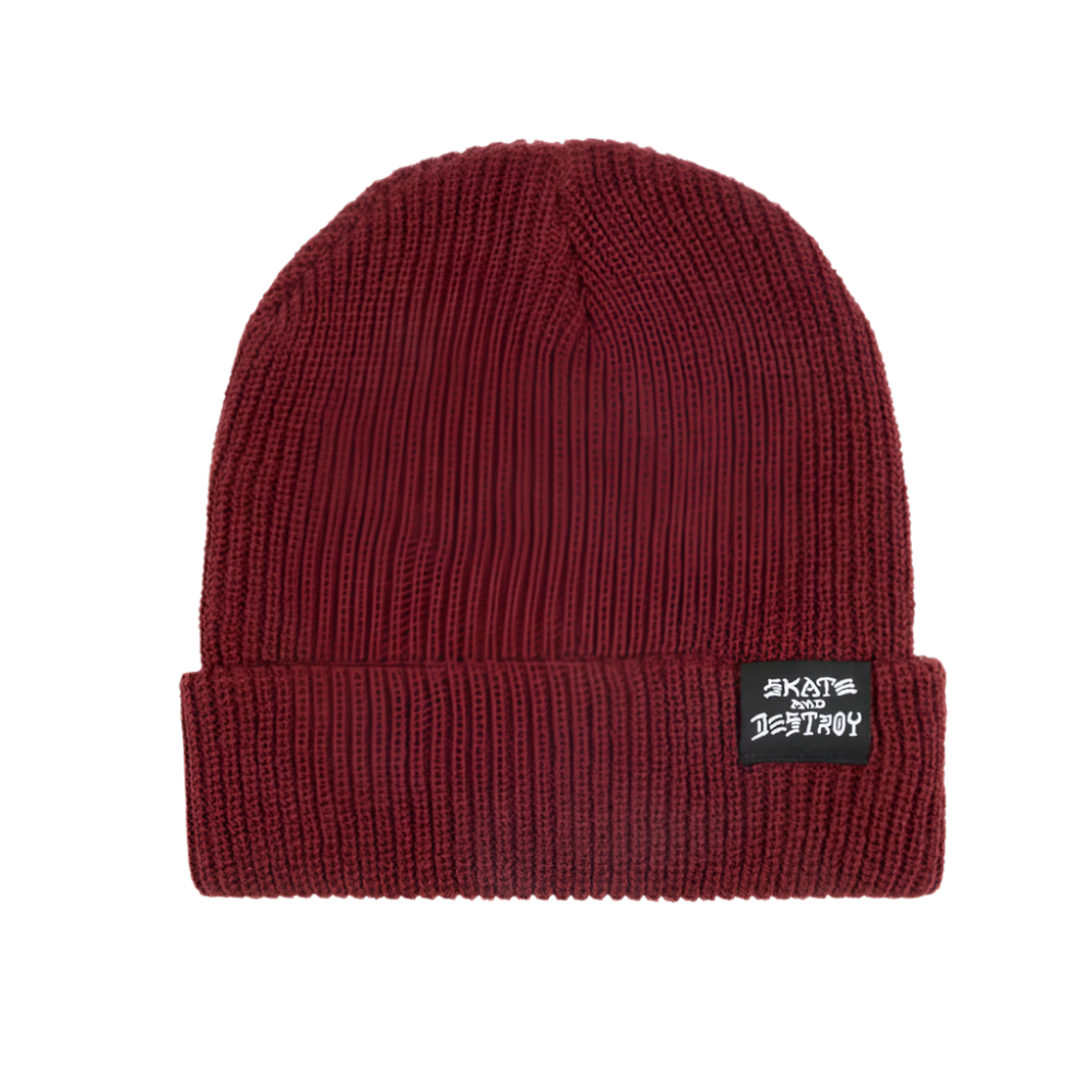 THRASHER SKATE & DESTROY BEANIE - MAROON