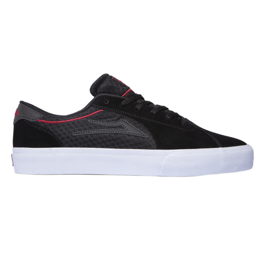 LAKAI X CHOCOLATE FLACO II BLACK/RED SUEDE SHOE