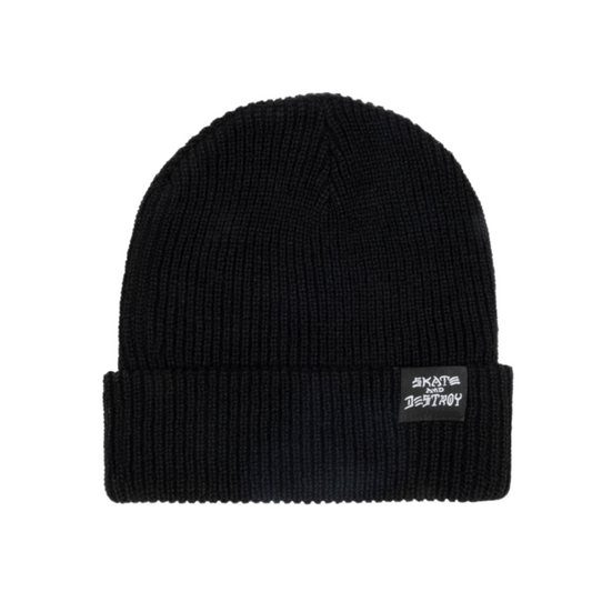 THRASHER SKATE & DESTROY BEANIE - BLACK