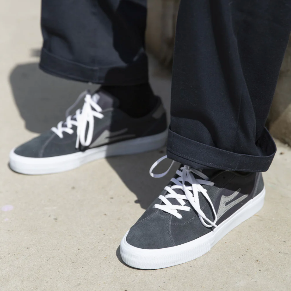 LAKAI FLACO II CHARCOAL SUEDE SHOE