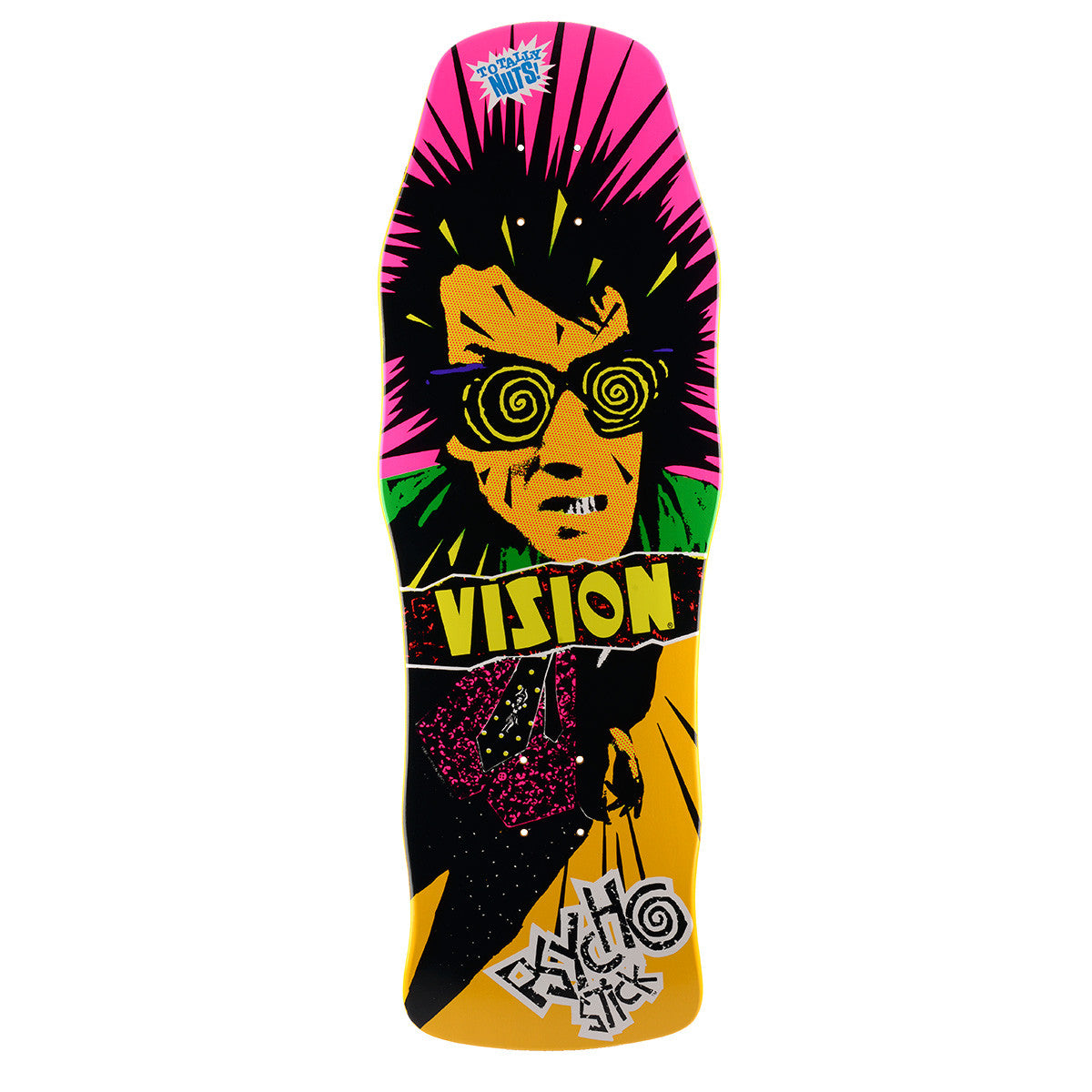 VISION PSYCHO STICK ORIGINAL YELLOW DECK - 10”x30”