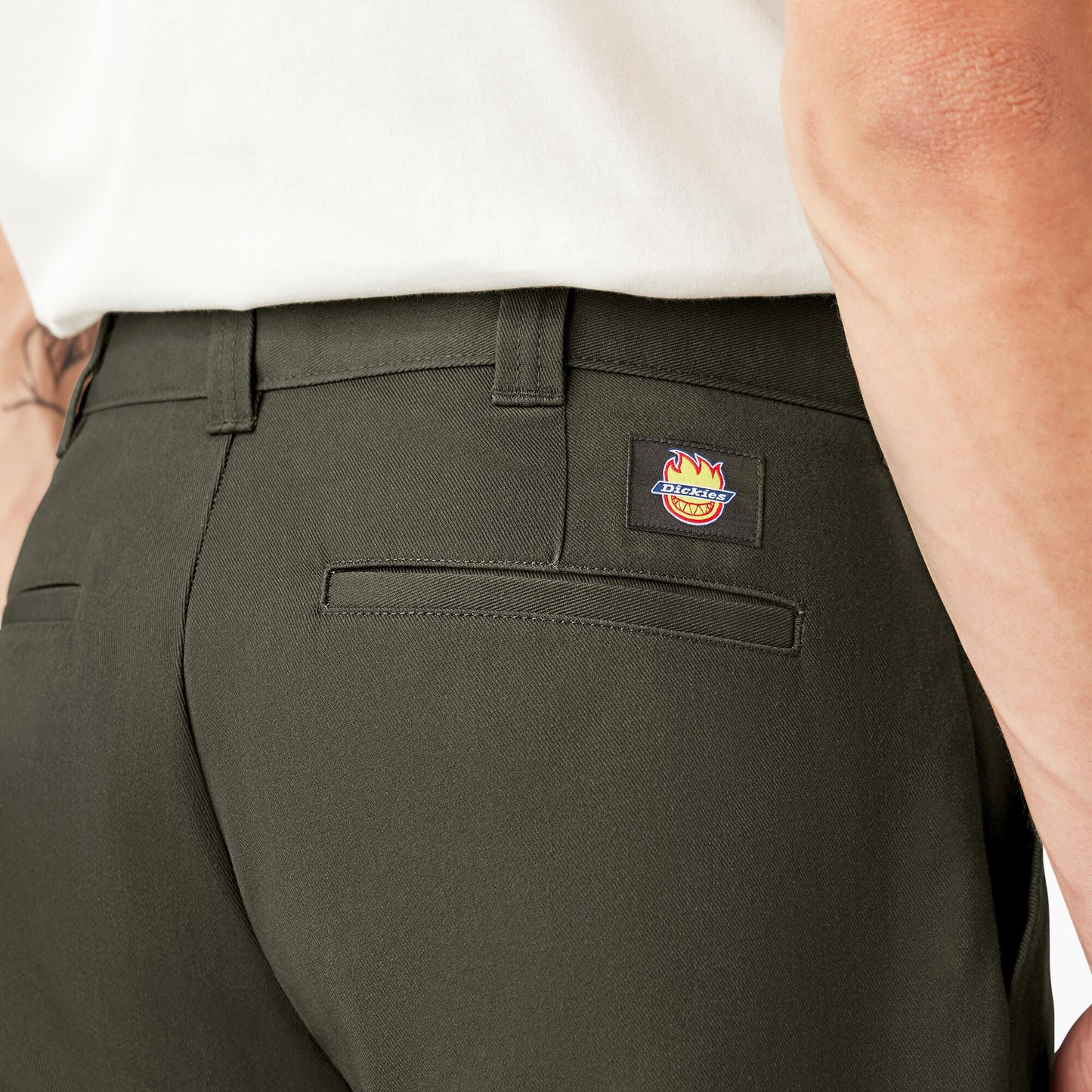 DICKIES X SPITFIRE DOUBLE KNEE PANTS - OLIVE GREEN