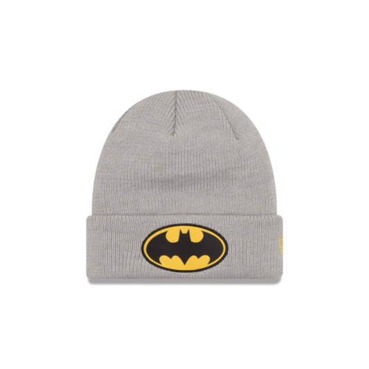 NEW ERA BATMAN HEATHER GREY CUFF KNIT BEANIE