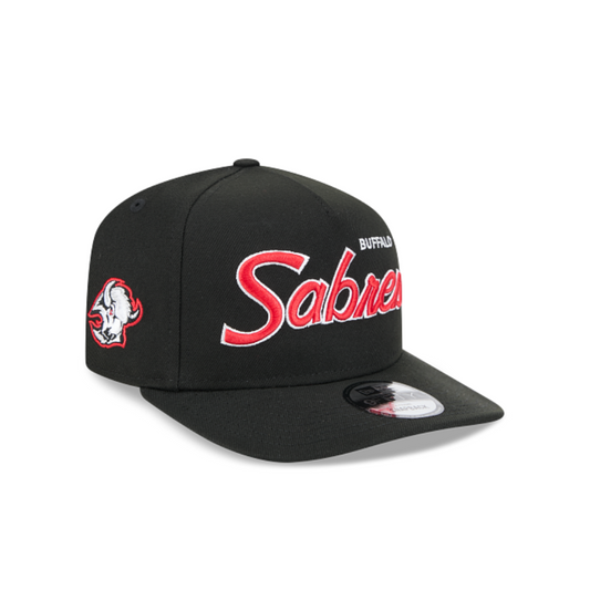 BUFFALO SABRES 9FIFTY A-FRAME NEW ERA NHL SCRIPT SNAPBACK HAT